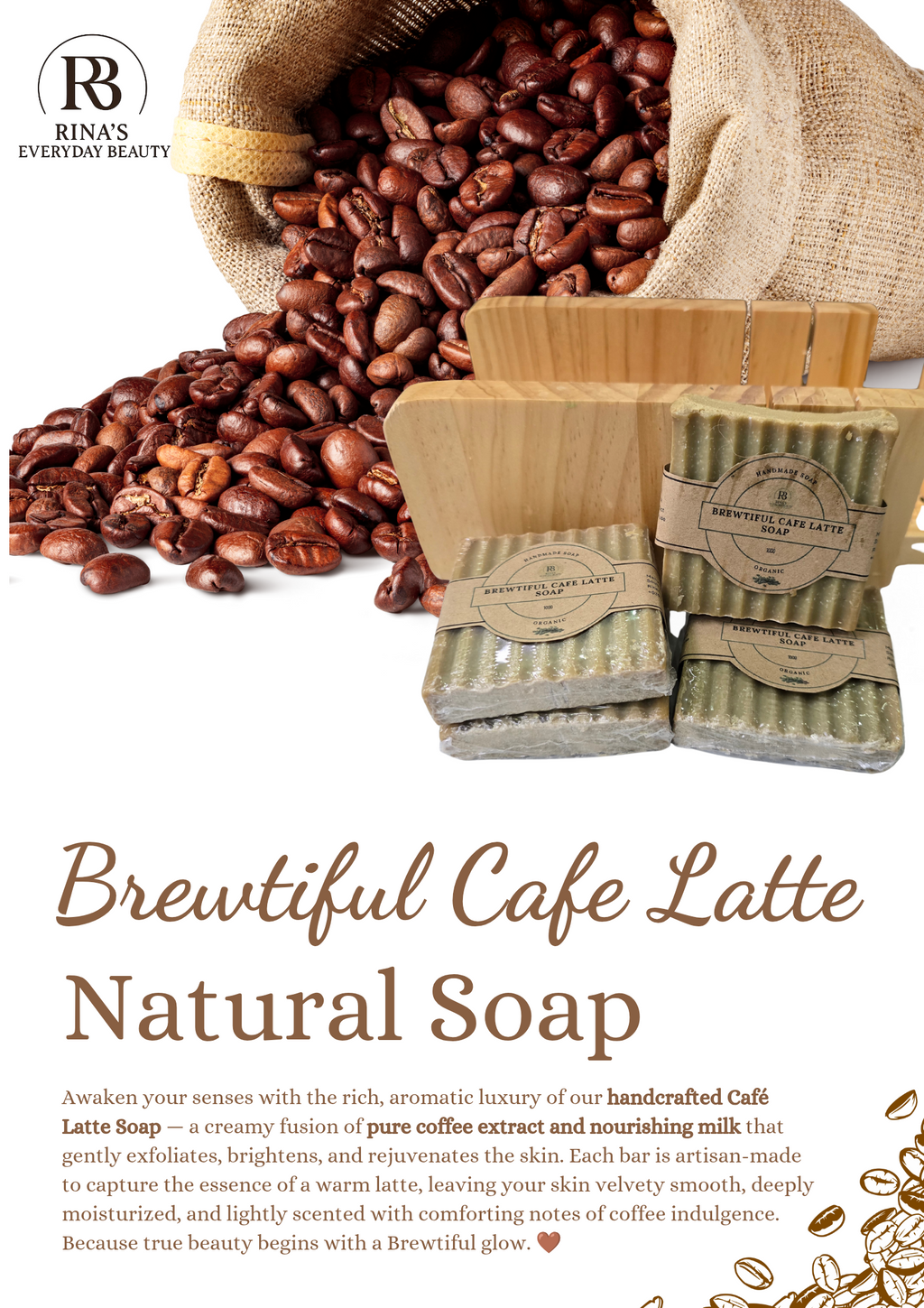 Brewtiful Cafe Latte Whitening Soap