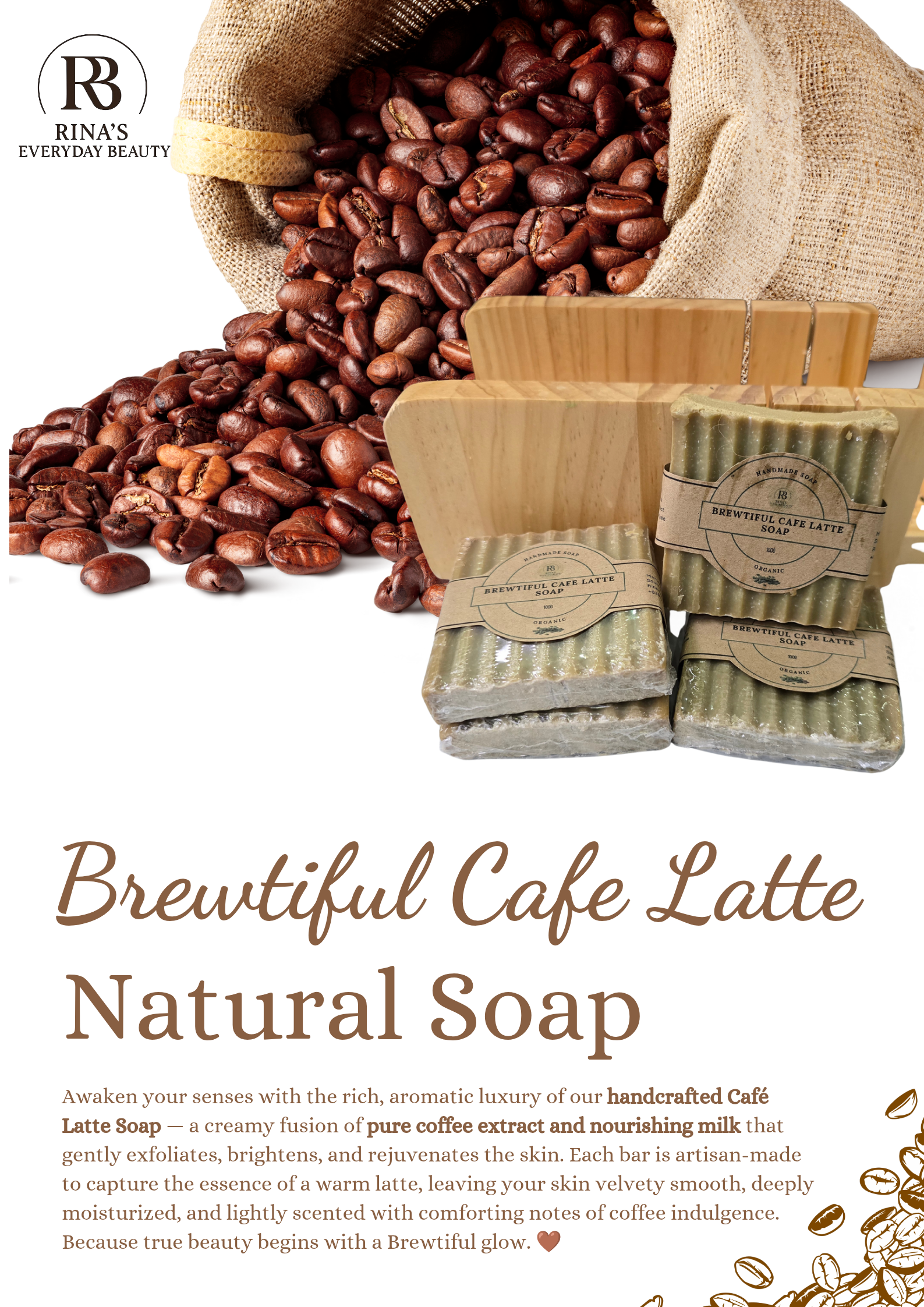 Brewtiful Cafe Latte Whitening Soap