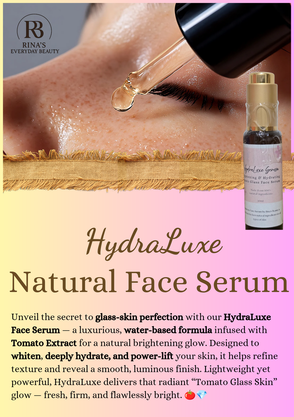 HydraLuxe Natural Face Serum